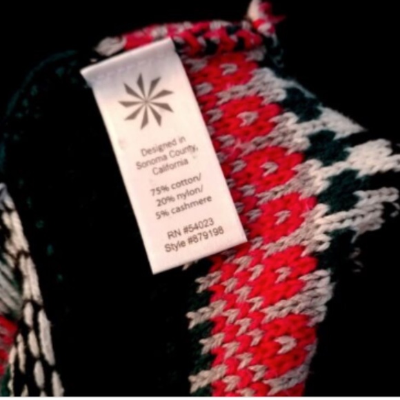 Athleta Sweater Dress Knit  XXS Black Pink Gray Sweater Fair Isle Nordic Holiday - Picture 3 of 6